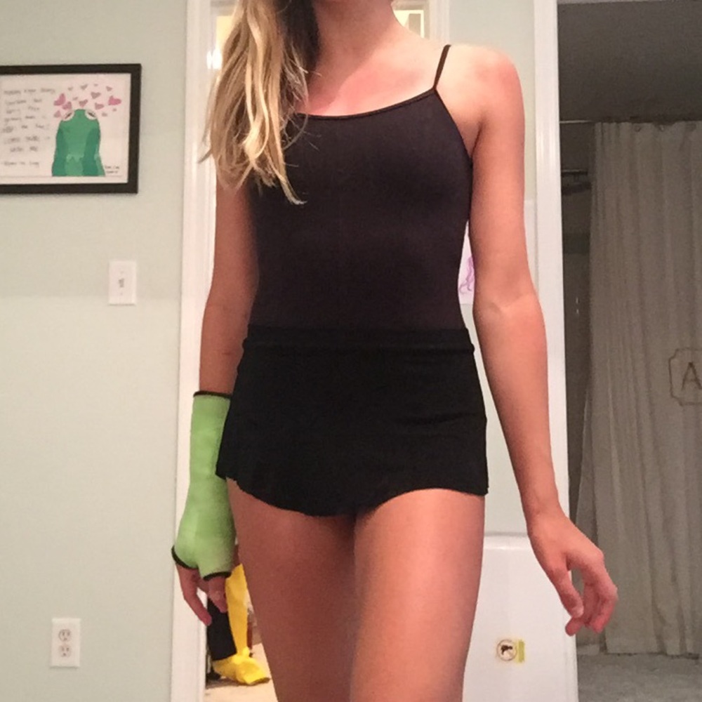 black leotard